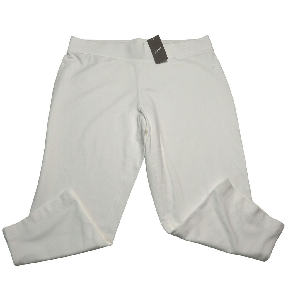 J.Jill Pure Jill Slim-Leg Cropped Pants casual summer White MP Petite NWT